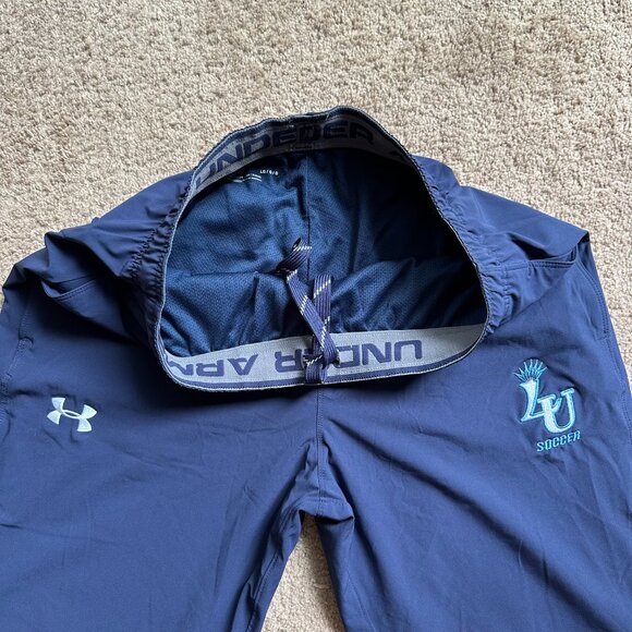 Under Armour Track Pants Mens Large (32x32) High Rise Navy Blue LU Soccer Jogger - Picture 4 of 14